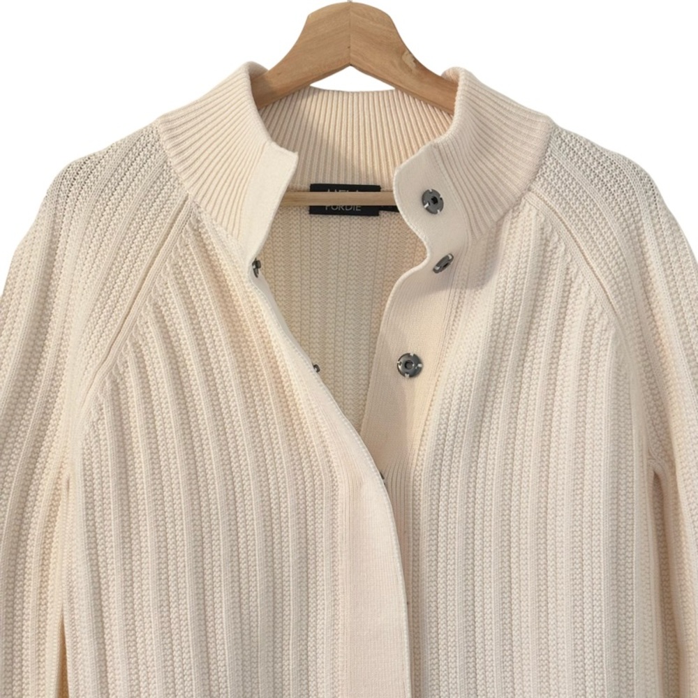 MELA PURDIE Puff Rib Snap Cape in Winter White Size XS - Picture 8 of 14